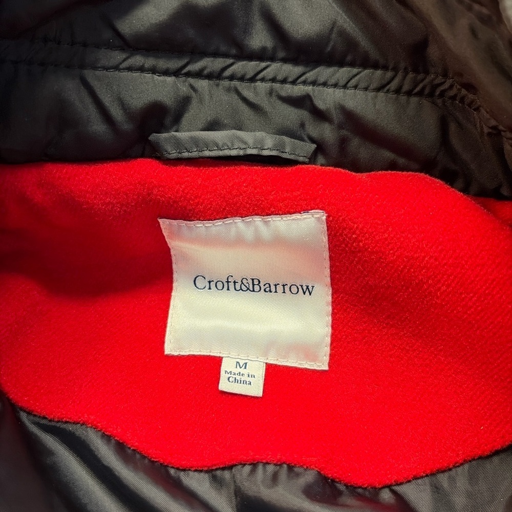 Croft & Barrow Red Hooded Coat – Quilted Lining - Picture 3 of 5